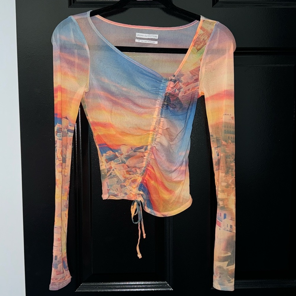 Sunset landscape mesh top